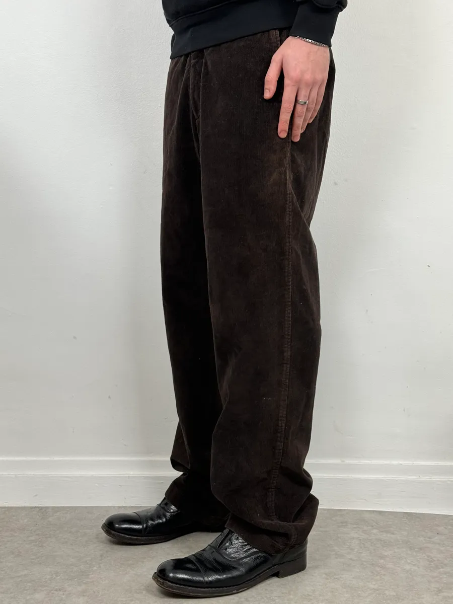 AW2006 Prada Brown Velvet Cozy Pants - Image 3