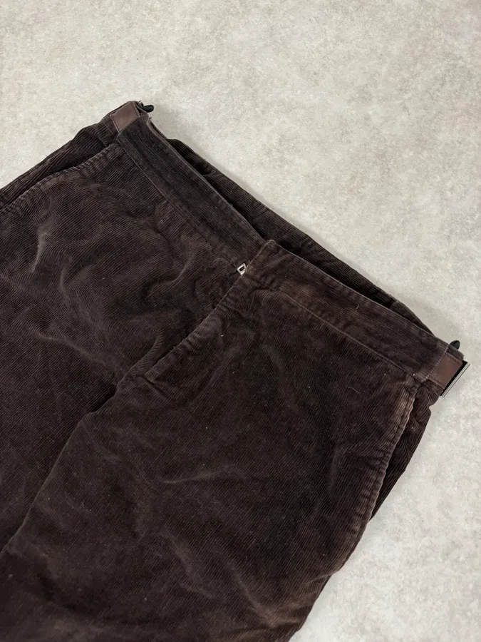 AW2006 Prada Brown Velvet Cozy Pants - Image 6