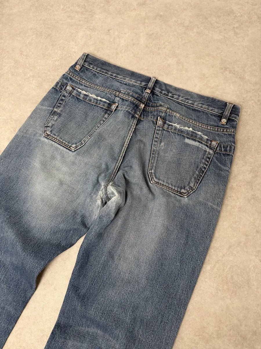 AW2006 Prada Classic Fit Blue Fade Denim Jeans - Image 11