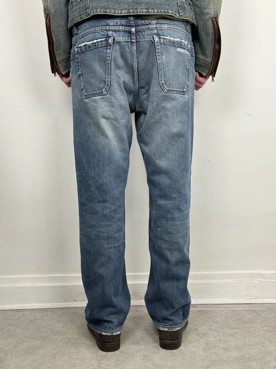 AW2006 Prada Classic Fit Blue Fade Denim Jeans - Image 5
