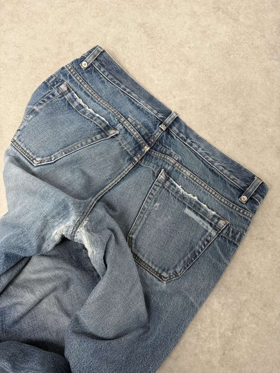 AW2006 Prada Classic Fit Blue Fade Denim Jeans - Image 6