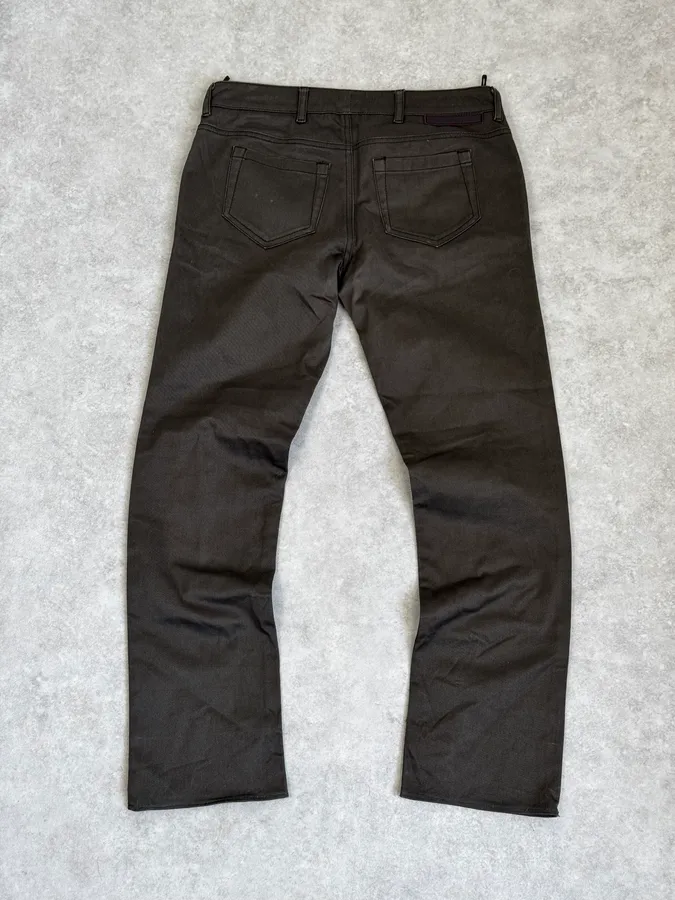 AW2006 Prada Dark Green Classic Minimalist Pants - Image 5