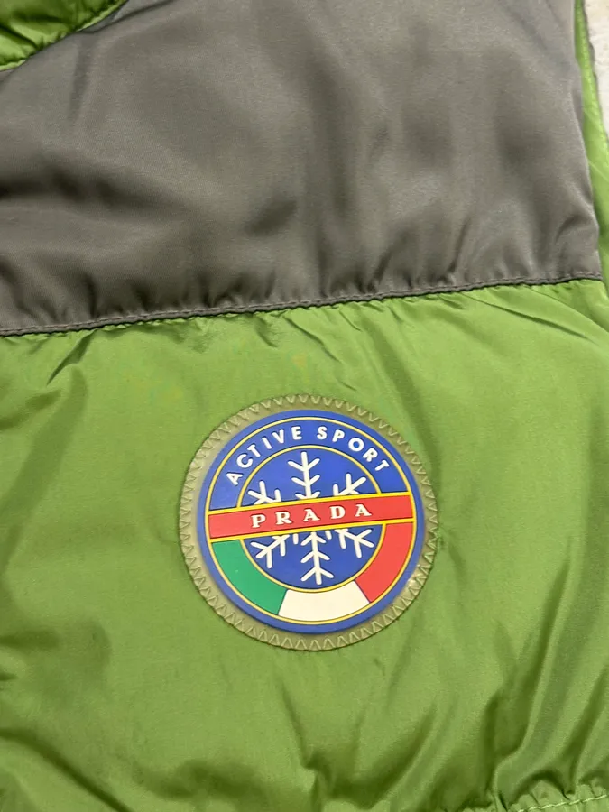 AW2006 Prada Green Ski Puffer Vest - Image 5