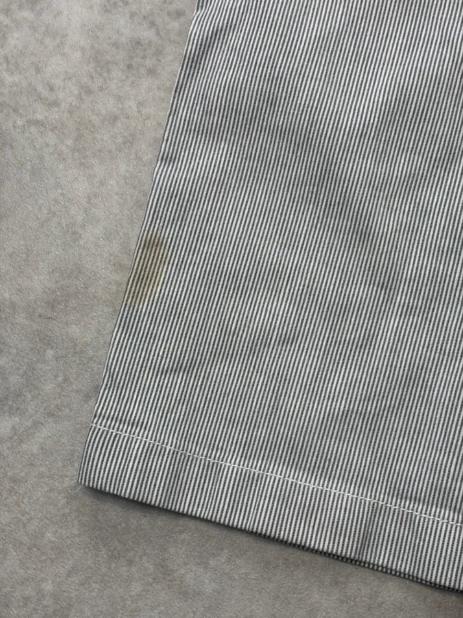 AW2006 Prada Grey Striped Cozy Pants - Image 10
