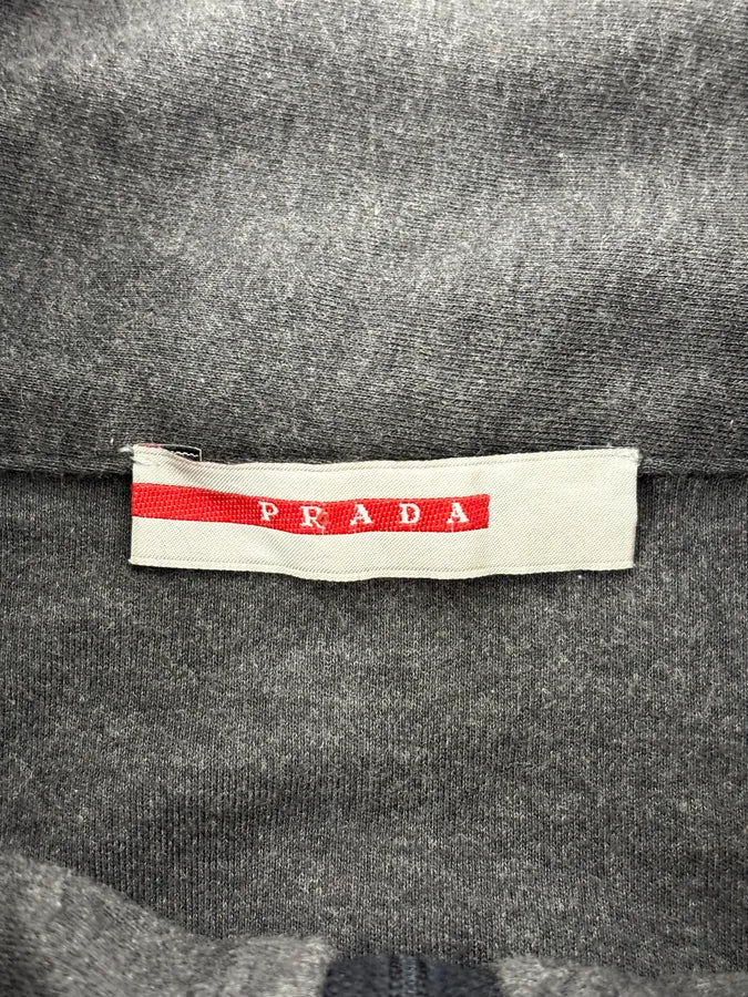 AW2006 Prada Grey Wool Zip-Up Sweater - Image 9