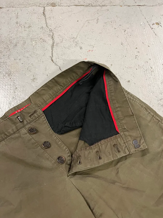 AW2006 Prada Khaki Chino Pants - Image 12