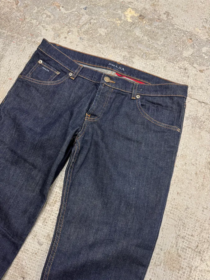 AW2006 Prada Large Cozy Brut Denim Short Jeans - Image 6
