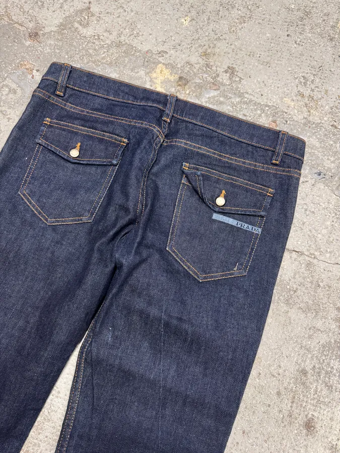 AW2006 Prada Large Cozy Brut Denim Short Jeans - Image 7
