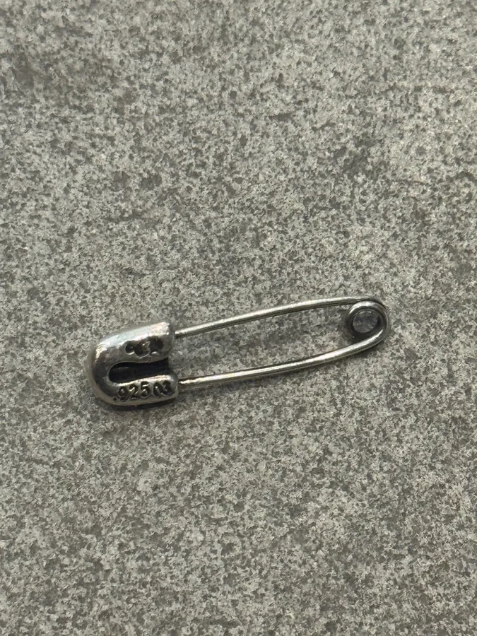 Chrome Hearts Silver Cross Safety Pin - Image 2