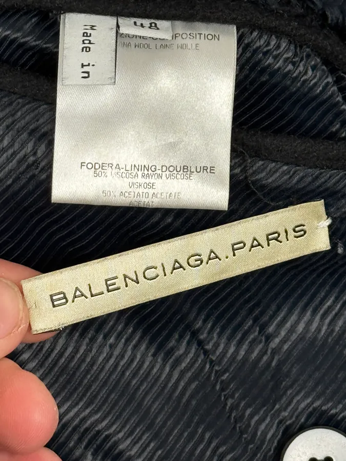 AW2007 Balenciaga Black Classy Officer Jacket By Nicolas Ghesquière - Image 11