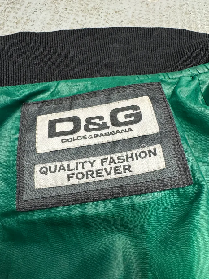AW2007 Dolce & Gabbana Black Nylon Bomber Jacket - Image 7