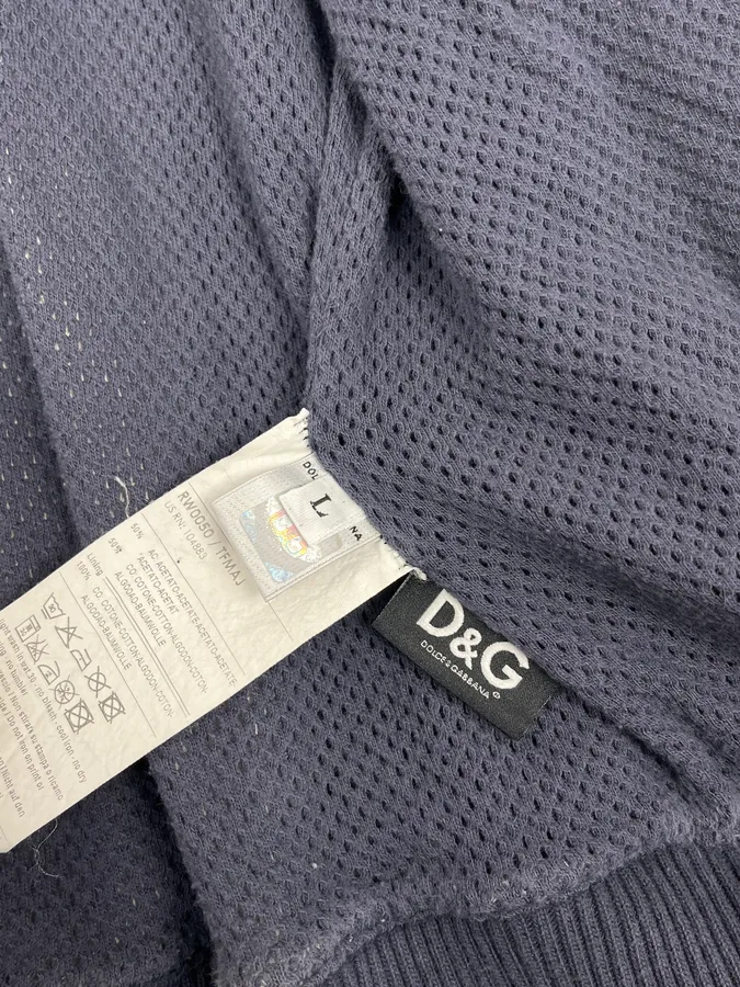 AW2007 Dolce & Gabbana Grey Royal College Zip-up Hoodie - Image 12
