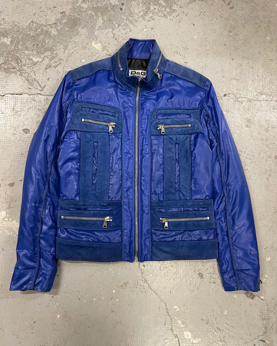 AW2007 Dolce & Gabbana Multi-Zip Blue Utility Jacket