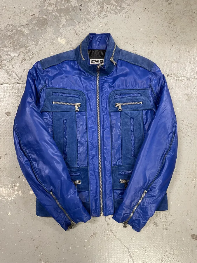 AW2007 Dolce & Gabbana Multi-Zip Blue Utility Jacket - Image 4