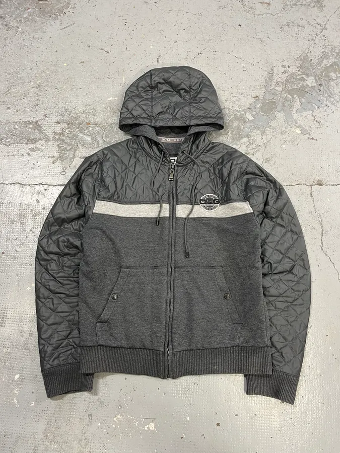 AW2007 Dolce & Gabbana Quilted Zip-up Grey Jacket