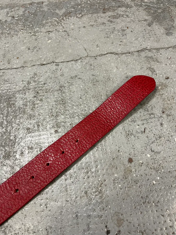 AW2007 Dolce & Gabbana Red Leather Belt - Image 7