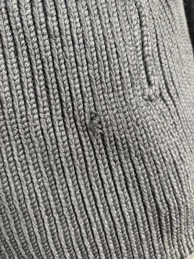 AW2007 Emporio Armani Black Premium Wool Biker Zip-up Sweater - Image 9