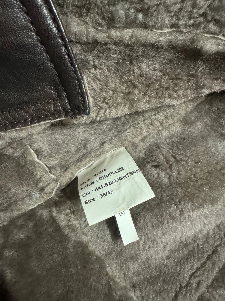 AW2007 Emporio Armani Sample Asymmetrical Tern Captain Fur Leather Jacket - Image 6