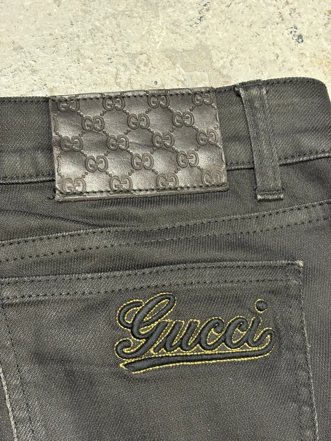 AW2007 Gucci Black Slim Jeans - Image 8