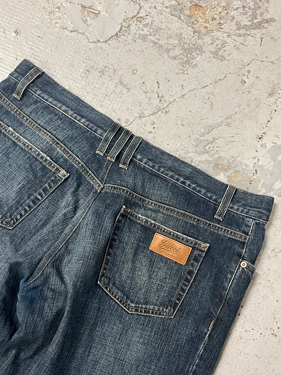 AW2007 Gucci Faded Blue Denim Jeans - Image 8