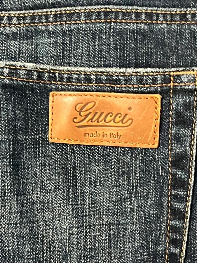 AW2007 Gucci Faded Blue Denim Jeans - Image 9