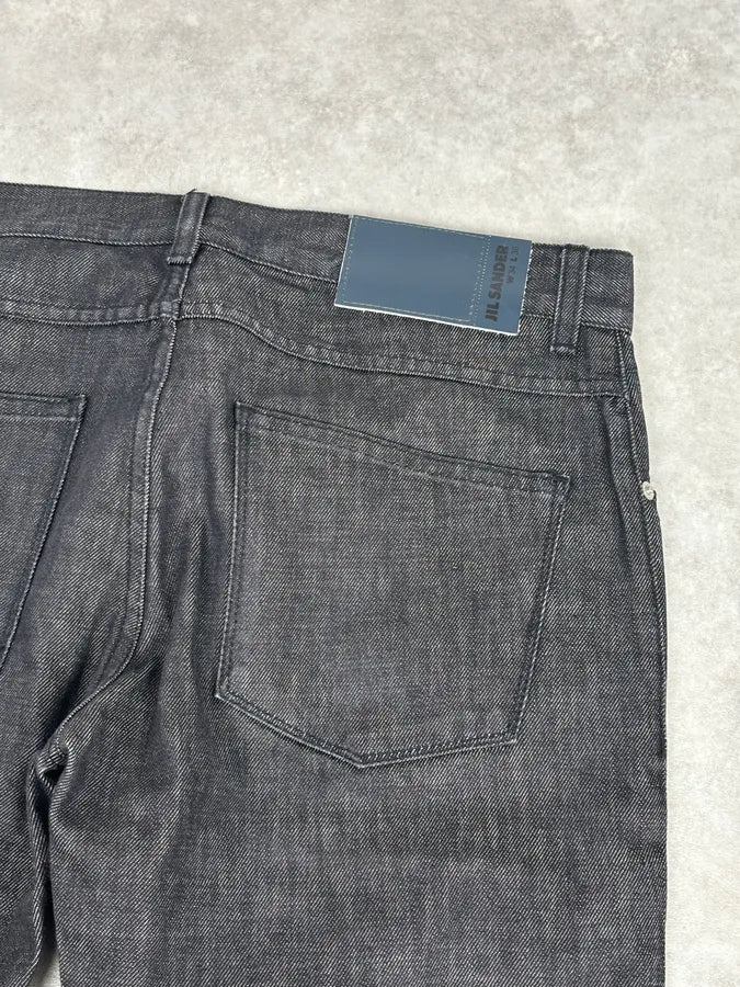 AW2007 Jil Sander Dark Grey Denim Straight Leg Jeans - Image 8