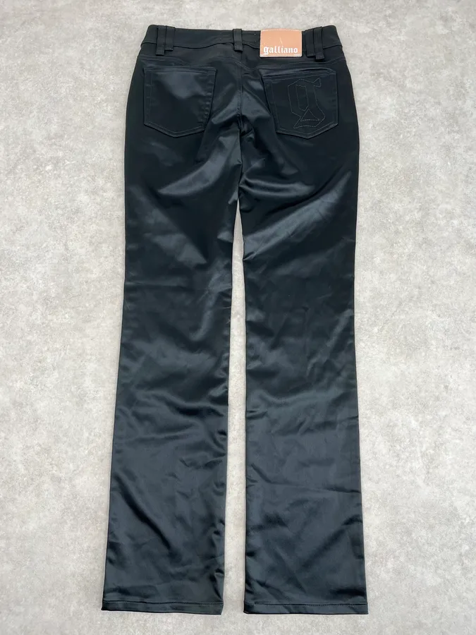 AW2007 John Galliano Black Nylon Elastic Pants - Image 7