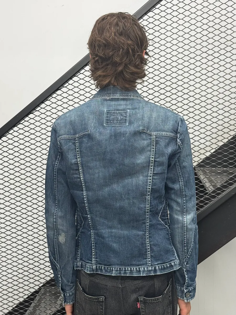 AW2007 Marithé + François Girbaud Embroidered Blue Denim Jacket - Image 4