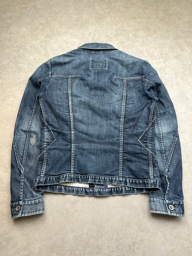 AW2007 Marithé + François Girbaud Embroidered Blue Denim Jacket - Image 8