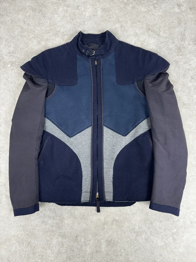 AW2007 Marithé + François Girbaud Navy Technical Padded Bomber Jacket