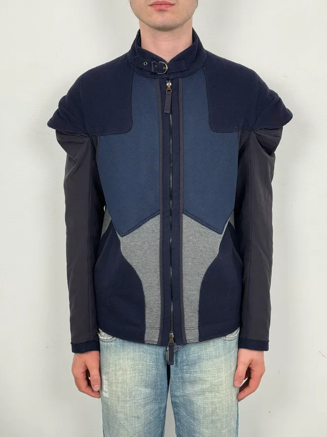 AW2007 Marithé + François Girbaud Navy Technical Padded Bomber Jacket - Image 2