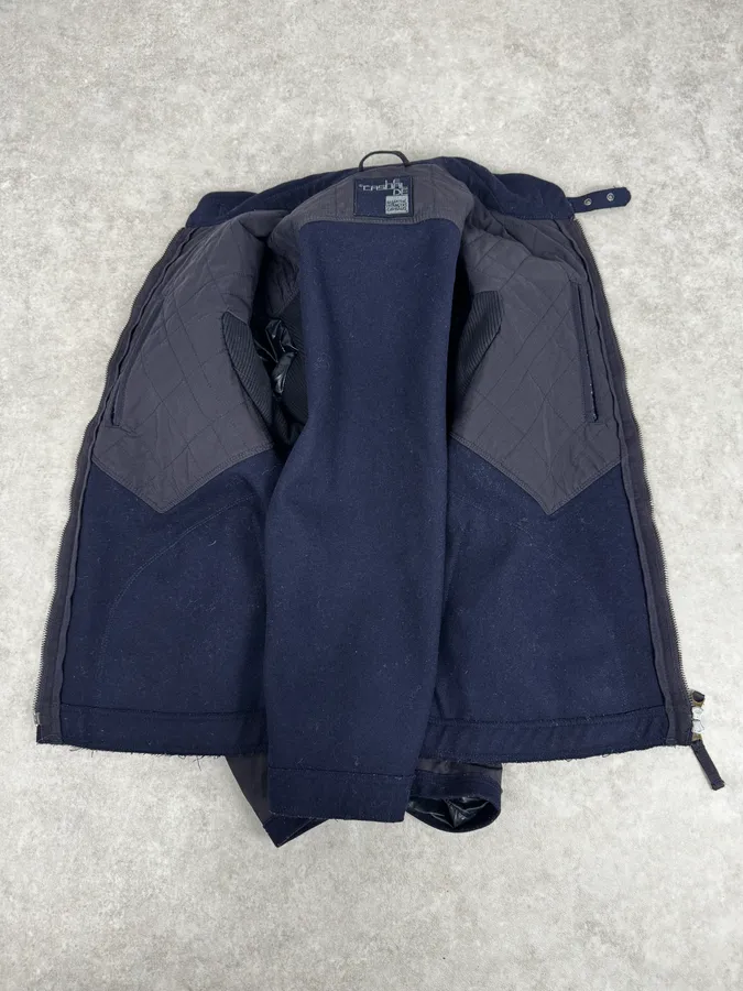 AW2007 Marithé + François Girbaud Navy Technical Padded Bomber Jacket - Image 7