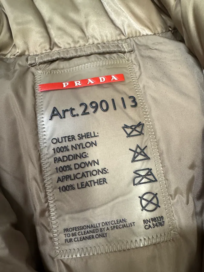 AW2007 Prada Beige Fur Collar Puffer Vest - Image 7