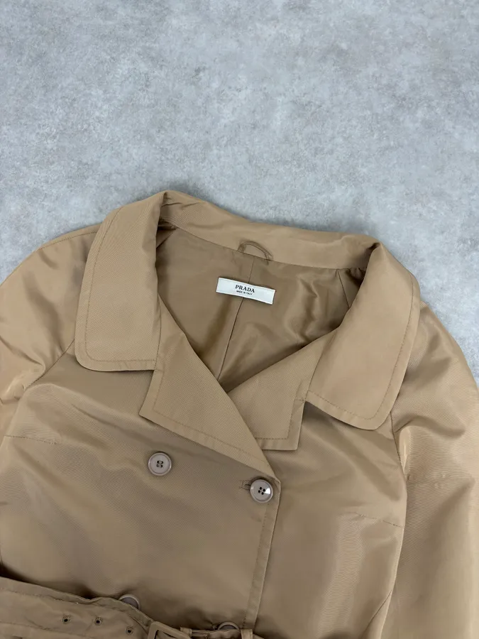 AW2007 Prada Belted Short Trench Coat - Image 4