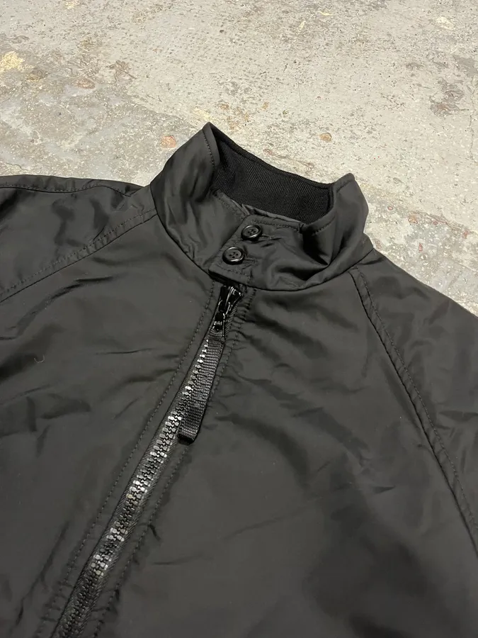 AW2007 Prada Black Linea Rossa Light Nylon Bomber Jacket - Image 6
