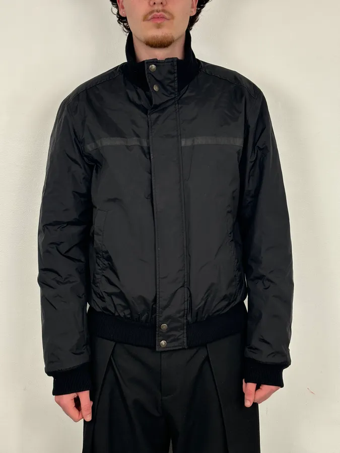 AW2007 Prada Black Nylon Linea Rossa Bomber Jacket - Image 2