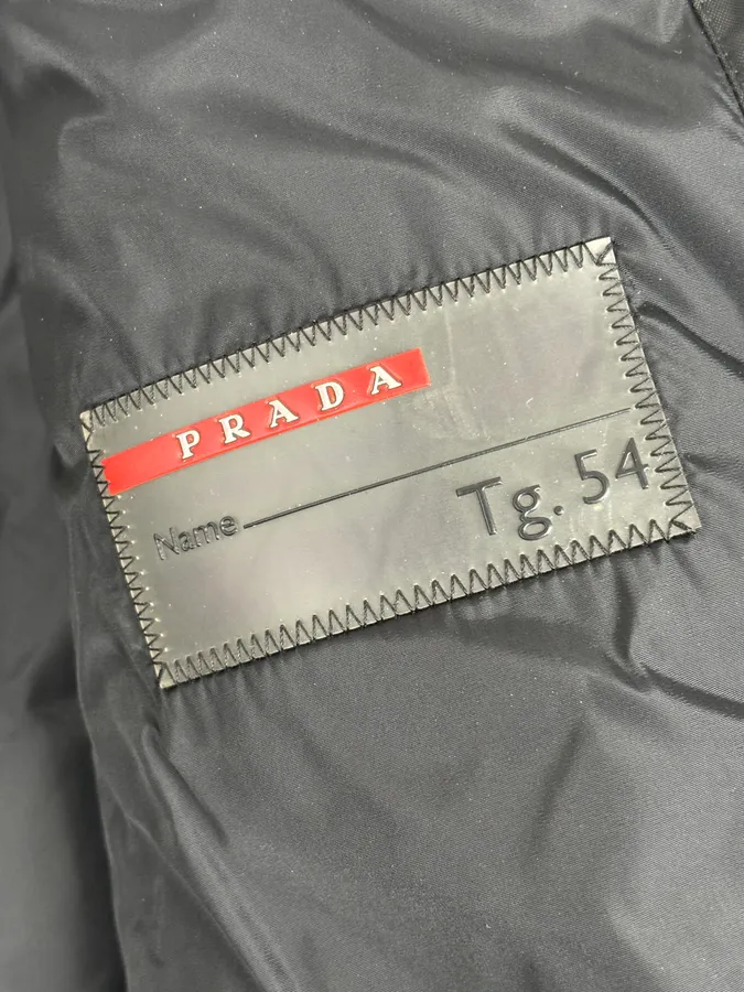 AW2007 Prada Black Nylon Linea Rossa Bomber Jacket - Image 9
