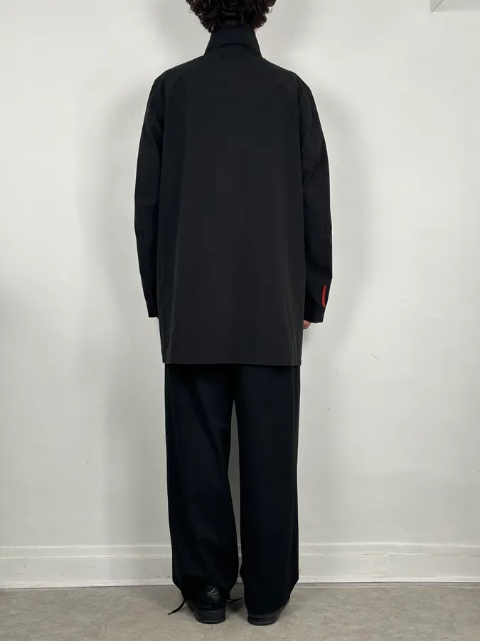 AW2007 Prada Black Nylon Long Windbreaker Jacket - Image 3