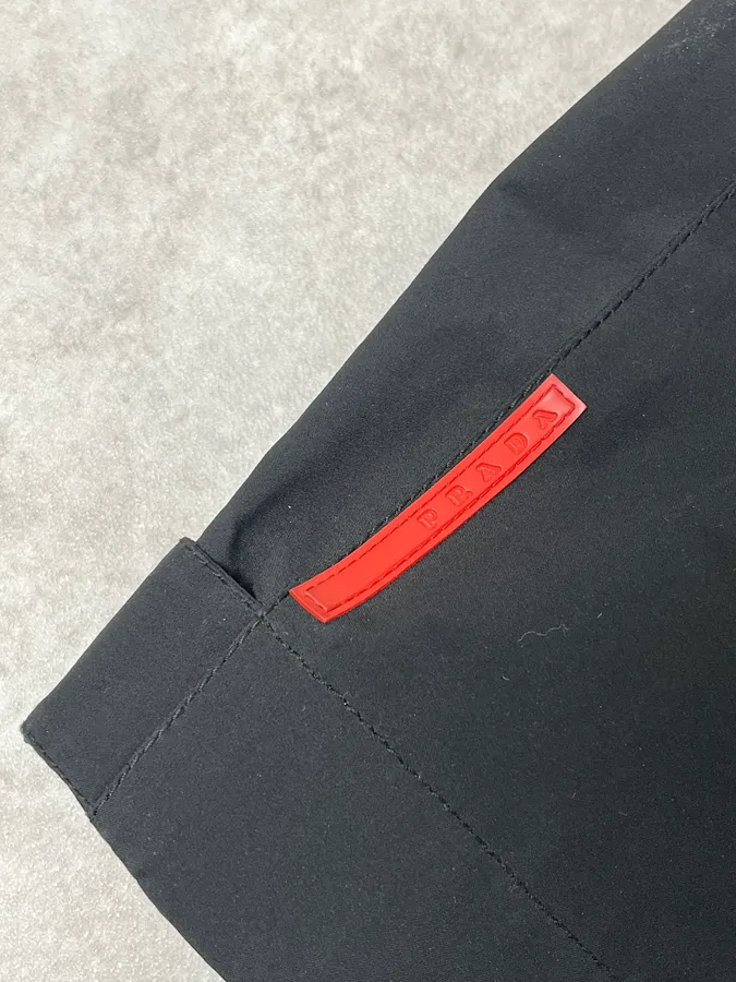 AW2007 Prada Black Nylon Long Windbreaker Jacket - Image 9