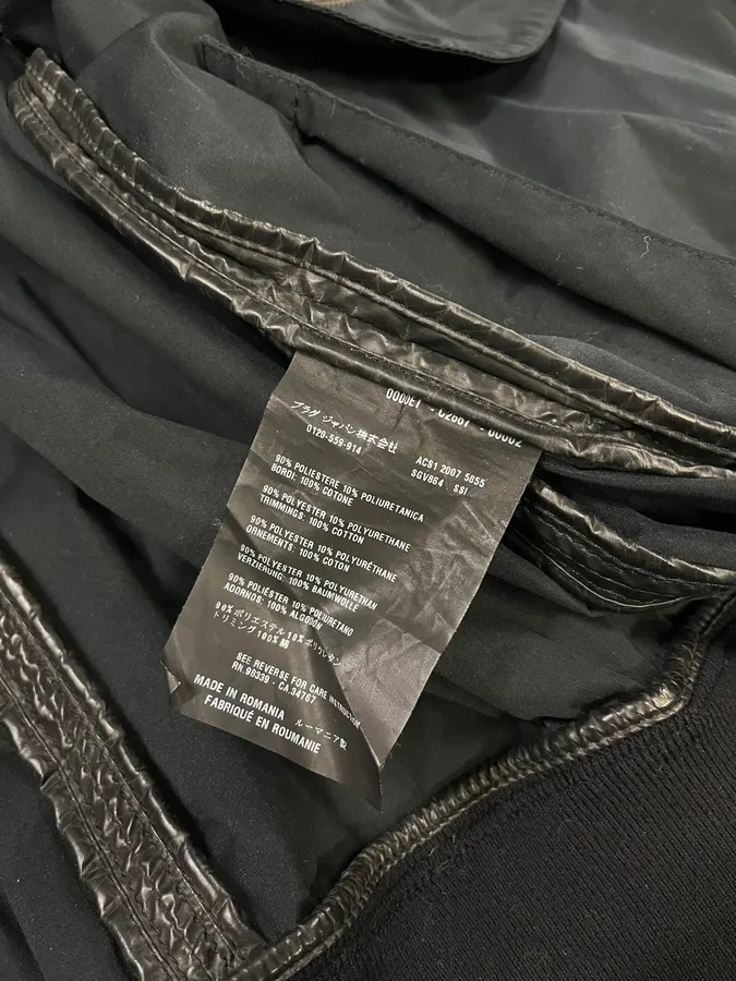 AW2007 Prada Black Nylon Multi-Pocket Light Jacket - Image 11