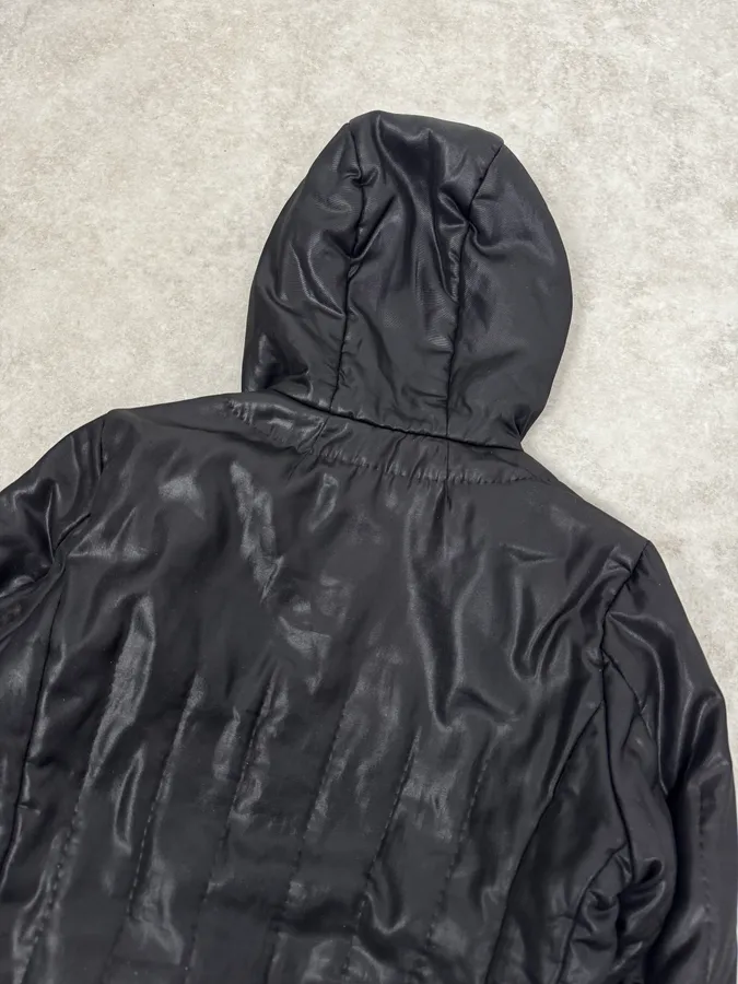 AW2007 Prada Black Shiny Hooded Puffer Jacket - Image 6