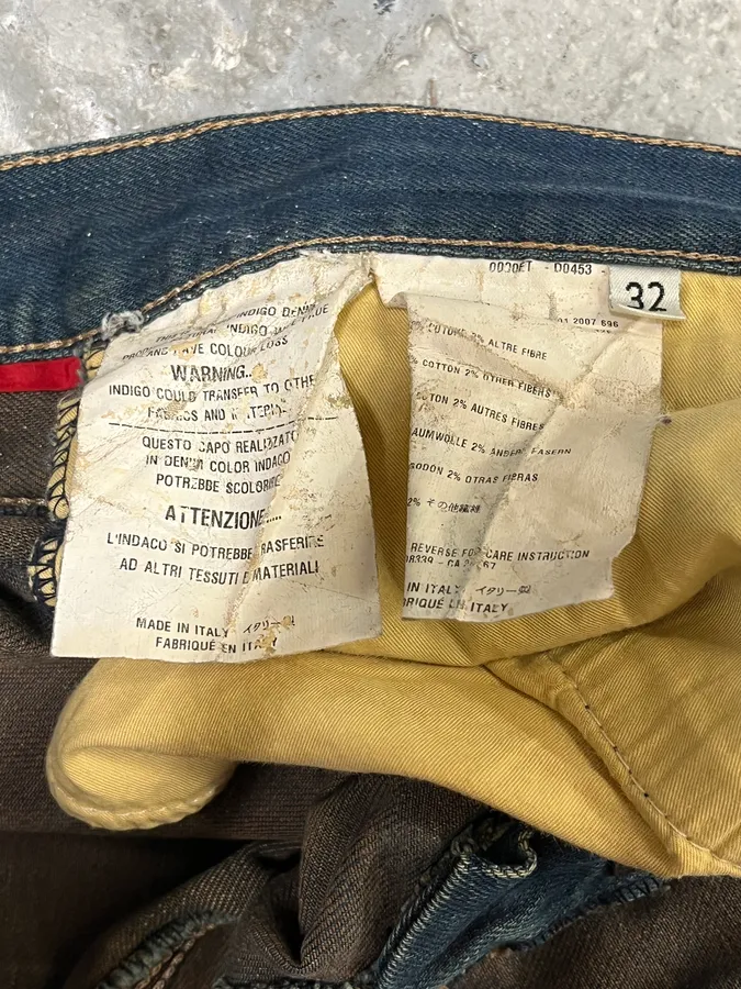 AW2007 Prada Blue Faded Denim Slim Jeans - Image 13