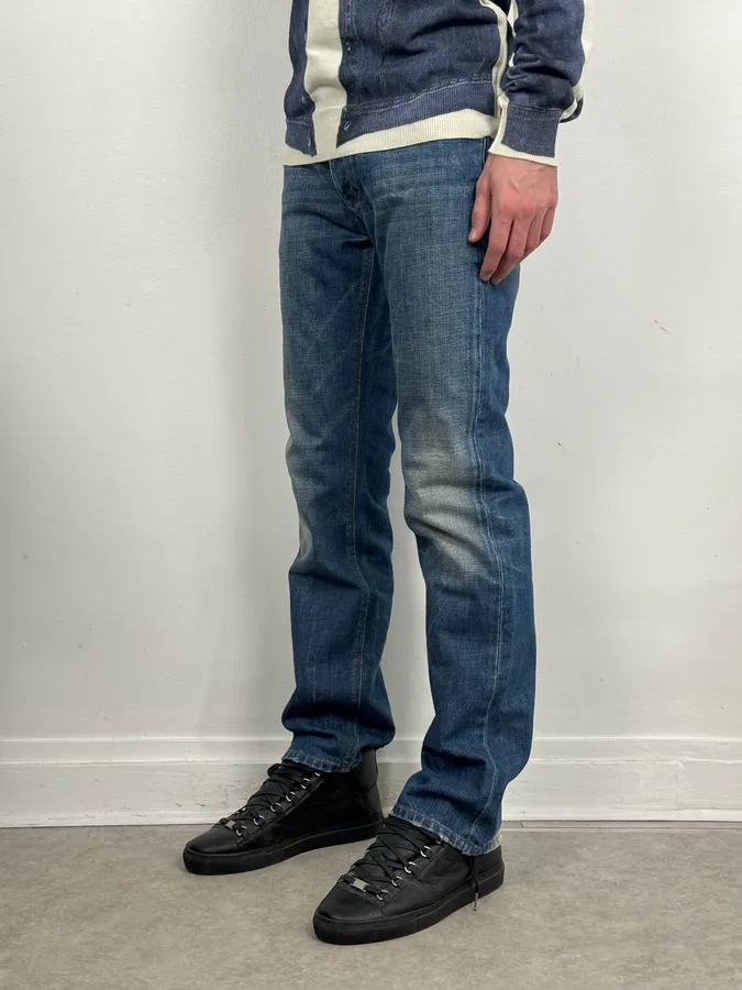 AW2007 Prada Faded Blue Straight Denim Jeans - Image 3