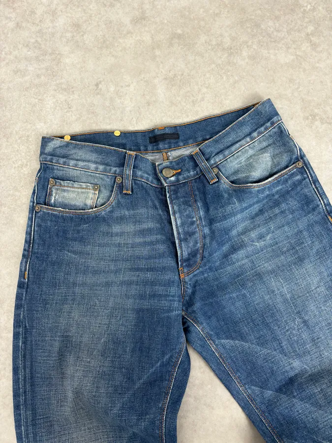 AW2007 Prada Faded Blue Straight Denim Jeans - Image 5