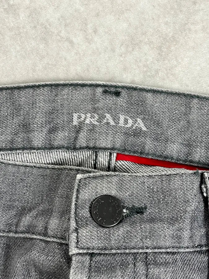 AW2007 Prada Grey Raw Denim Jeans - Image 10