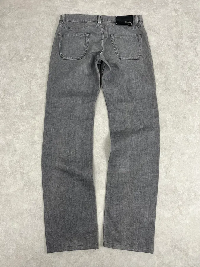 AW2007 Prada Grey Raw Denim Jeans - Image 5