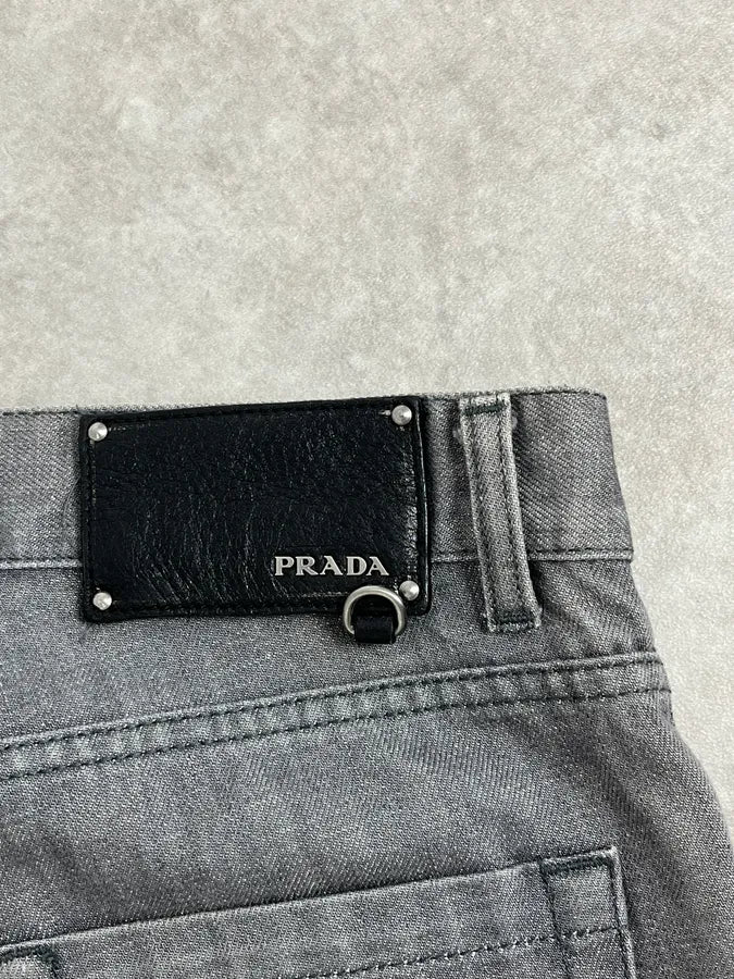 AW2007 Prada Grey Raw Denim Jeans - Image 8