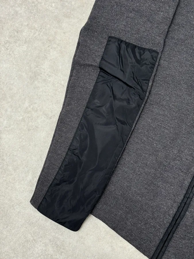 AW2007 Prada Grey Wool Blend Nylon Sleeves Track Jacket - Image 8