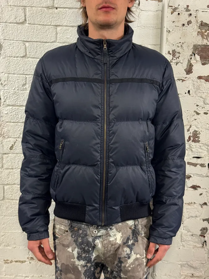 AW2007 Prada Navy Down Quilted Puffer Jacket - Image 2