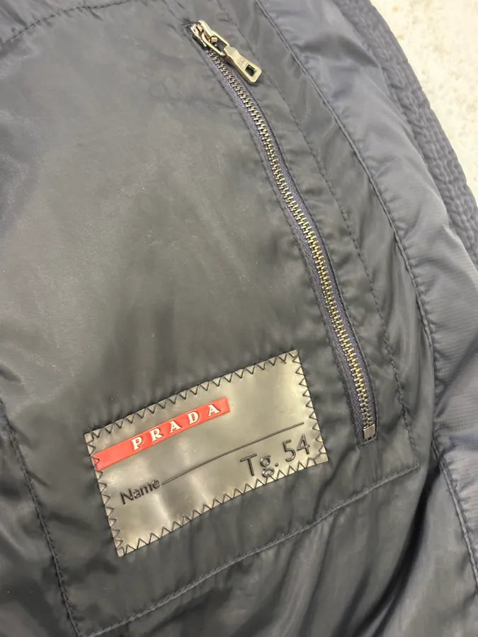 AW2007 Prada Navy Down Quilted Puffer Jacket - Image 8
